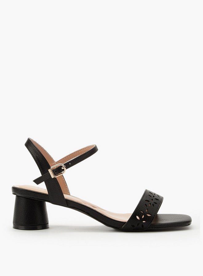 Celeste Women Cutout Design Block Heel Sandals - Image 2