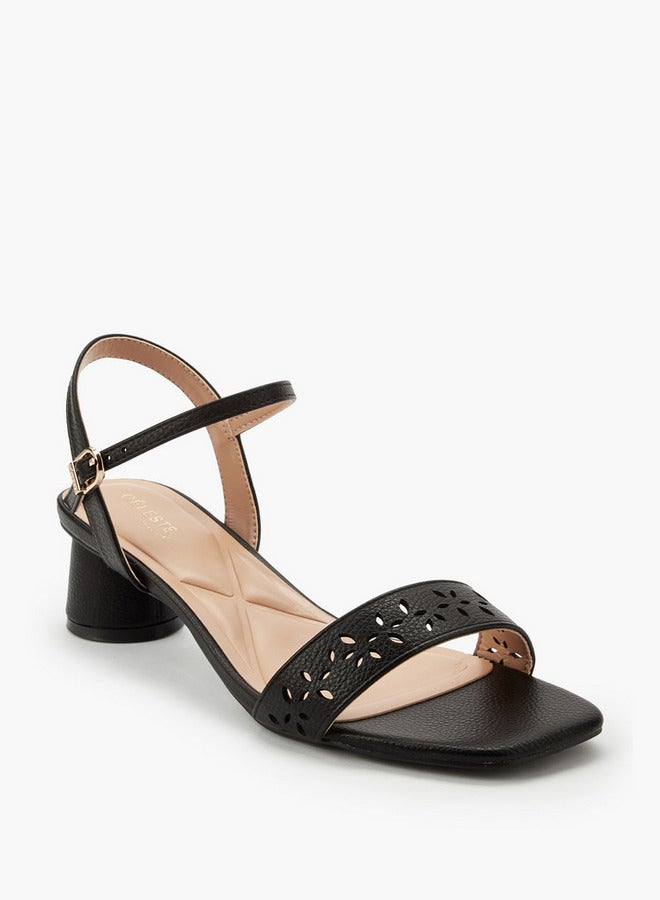Celeste Women Cutout Design Block Heel Sandals - Image 1