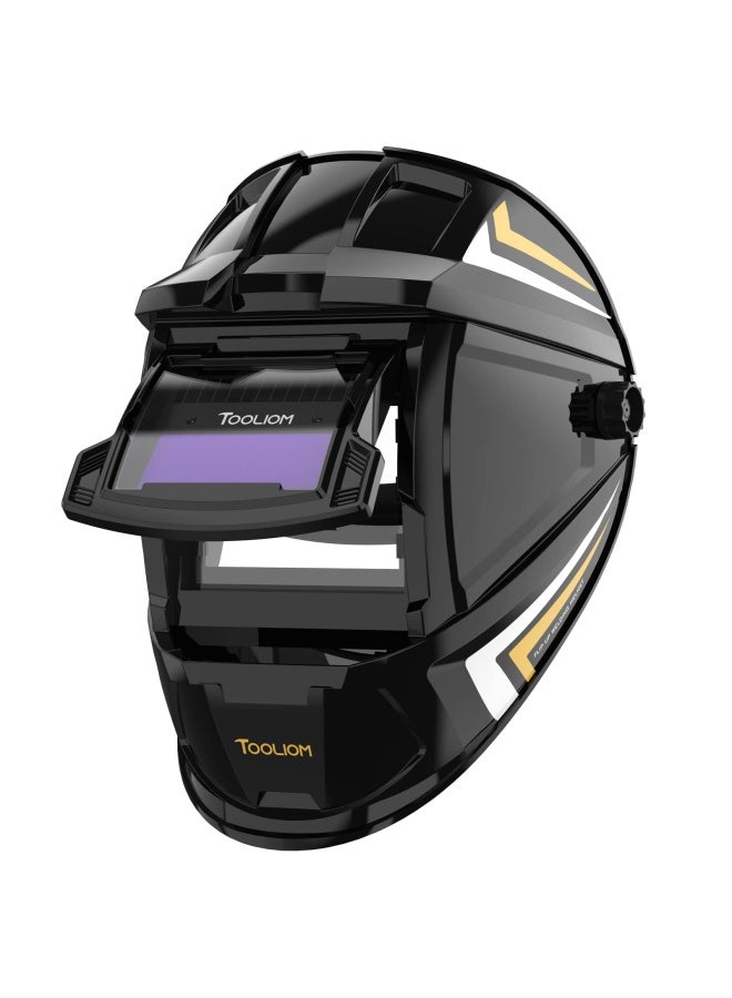 TOOLIOM Flip Up Welding Helmet 3.64 x 1.67 inch Auto Darkening Clamshell Welding Mask True Color Lift Front Welding Hood - Image 1