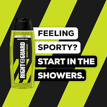 Right Guard Mens 3in1 Shower Gel Energy Burst Body Face and Hair Wash Multipack 6 x 250 ml - Image 5