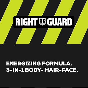 Right Guard Mens 3in1 Shower Gel Energy Burst Body Face and Hair Wash Multipack 6 x 250 ml - Image 4