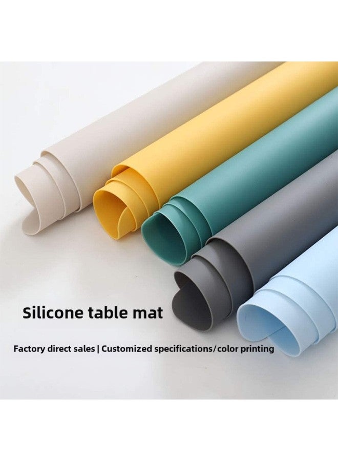 30*40 Silicone Placemat Insulation Western Placemat Student Children Placemat Insulation Silicone Mat Color Printing Pattern Color-Color:Translucent Color-Specifications:40*30cm - Image 2