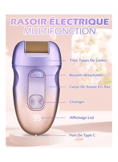 SNW 3 in 1 Women's Electric Hair Remover, USB C Rechargeable Epilators and Accessories with 2 Adjustable Speeds, LED Display, Waterproof Electric Shaver Woman with Storage Bag, All-in-One Kit  - Image 2