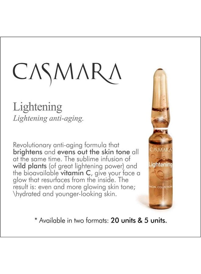 CASMARA أمبولات تفتيح البشرة بتأثير الفلاش - تأثير مضاد للشيخوخة - مكونات طبيعية - بشرة متألقة وشابة - سيروم للوجه للجنسين (2.5 مل × 5 قطع) - علبة من 5 - Image 4