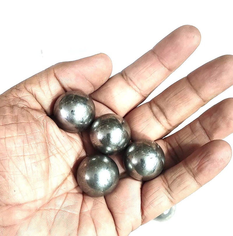 OMX Steel Bearing Ball, No Holes, Silver Full Solid Iron Balls (25 MM, 2 PC) - Image 4