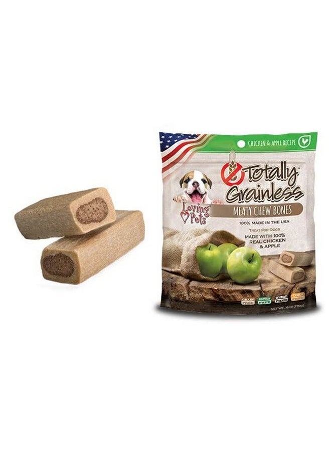 Loving Pets Loving Pets Totally Grainless - Chicken and Apple Meaty Chew Bones for Dogs (for Small Dogs Less Than 20 lbs), 6oz 