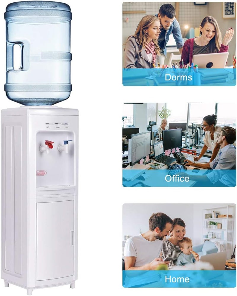 Giantex Adjustable Temperature Water Dispenser - Cold & Hot Water, Home & Office Use - White - Image 3