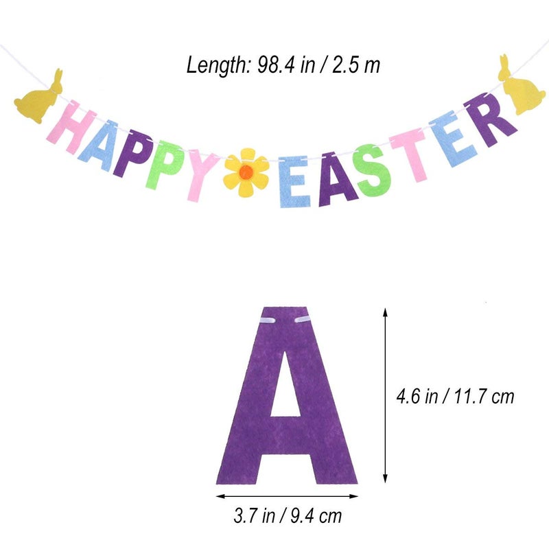 BinaryABC Happy Easter Banner Bunting Garland  Easter Decorations Party Favors Photo Prop - Image 2