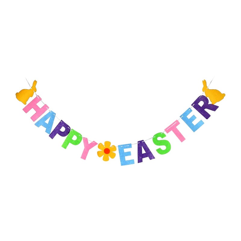 BinaryABC Happy Easter Banner Bunting Garland  Easter Decorations Party Favors Photo Prop - Image 1