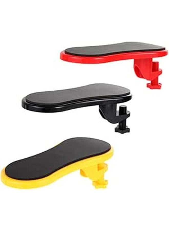 Adjustable Yellow Armrest Cushion Pad with Rotatable Wrist Rest Support for Office Home Desk - Image 1
