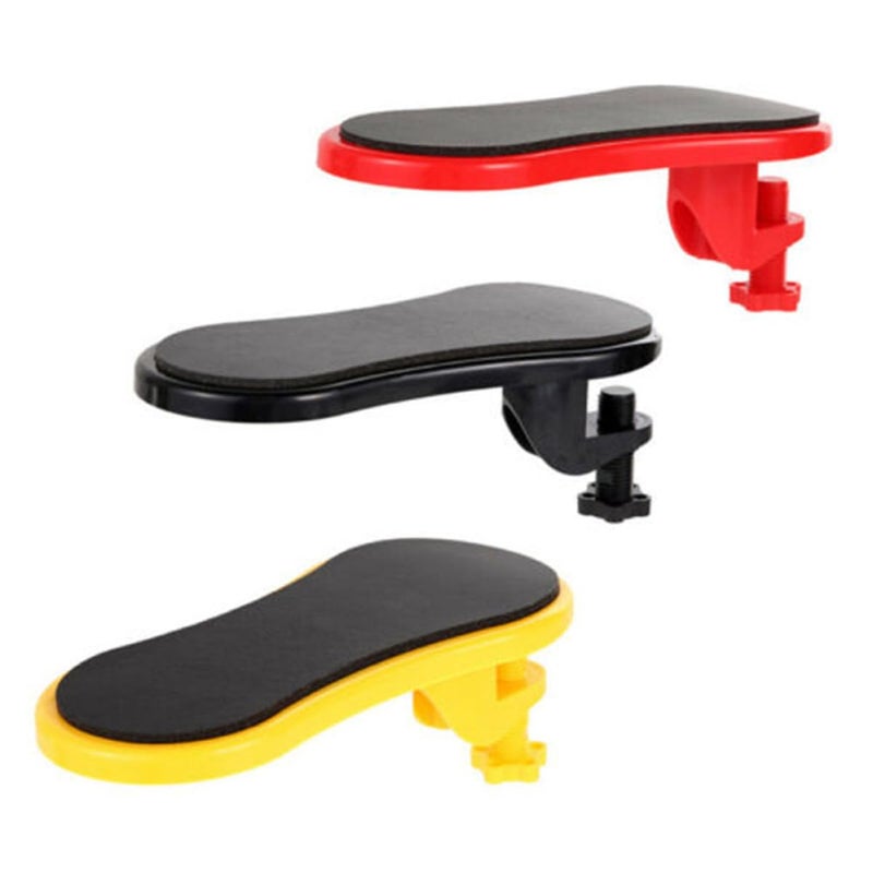 Adjustable Yellow Armrest Cushion Pad with Rotatable Wrist Rest Support for Office Home Desk - Image 2