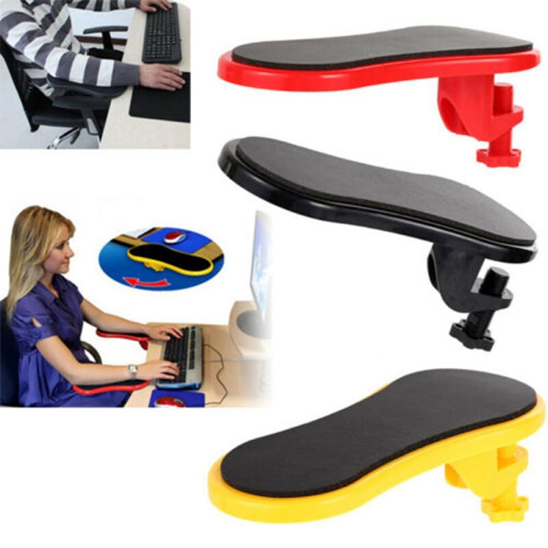 Adjustable Yellow Armrest Cushion Pad with Rotatable Wrist Rest Support for Office Home Desk - Image 5
