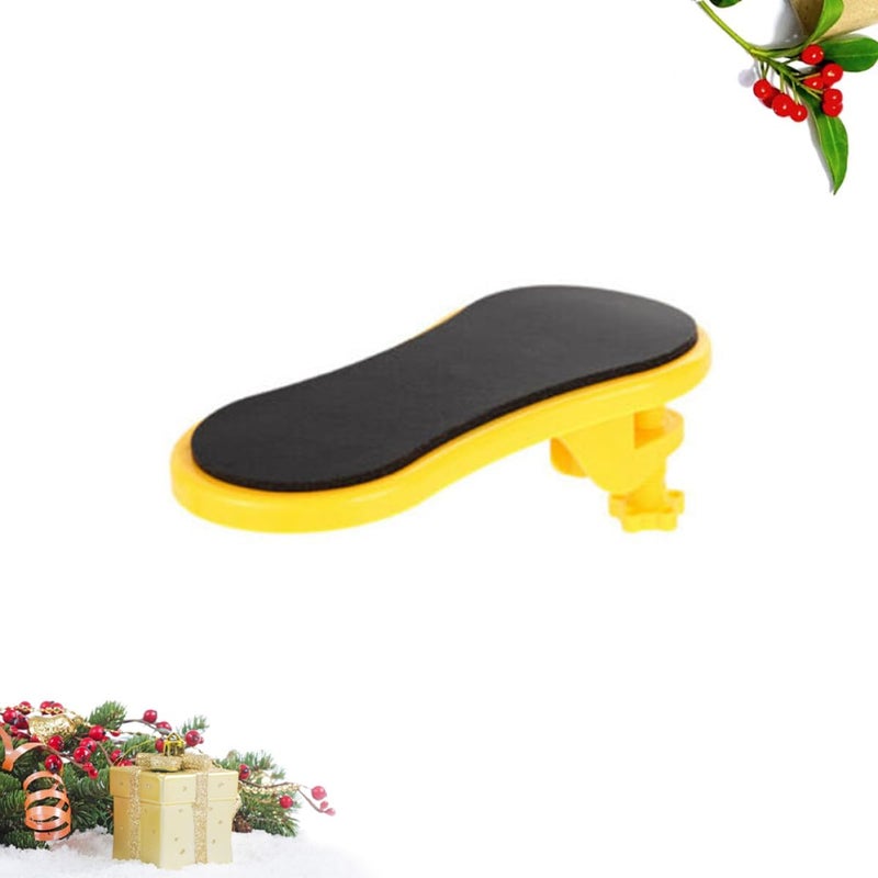 Adjustable Yellow Armrest Cushion Pad with Rotatable Wrist Rest Support for Office Home Desk - Image 3