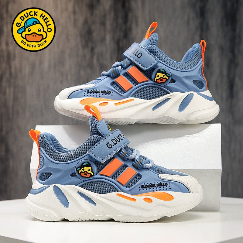 Yellow Duck Brand Children'S Shoes Spring Autumn Winter New Mesh Leather Shoes For Children And Girls Boys Sneaker - Image 3
