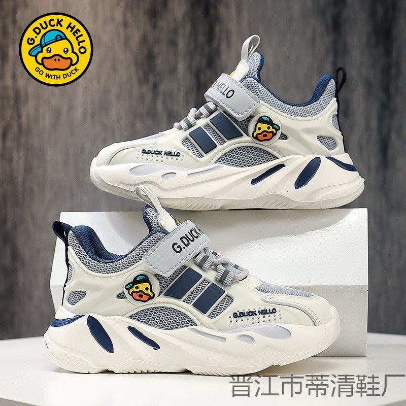 Yellow Duck Brand Children'S Shoes Spring Autumn Winter New Mesh Leather Shoes For Children And Girls Boys Sneaker - Image 2