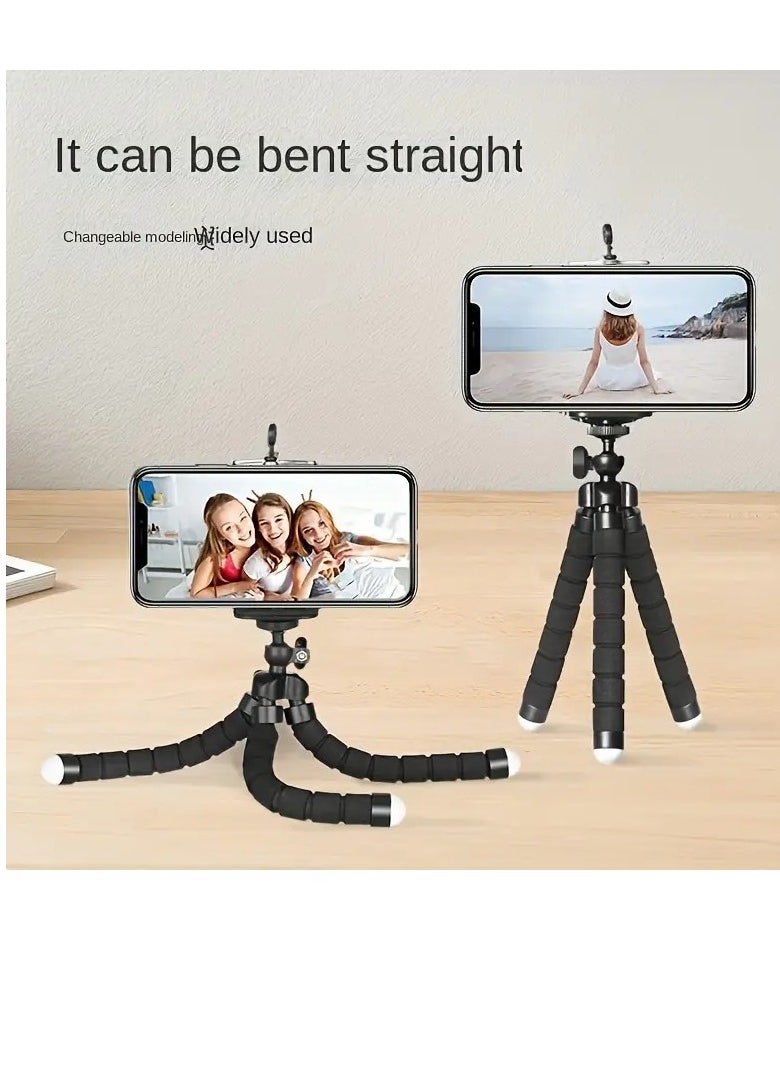 PAMEER Flexible Tripod, Octopus Tripod Mobile Phone Holder Camera Bracket Tripod Support Clip for Camera GoPro Mobile Cell Phone Stand  - Image 2