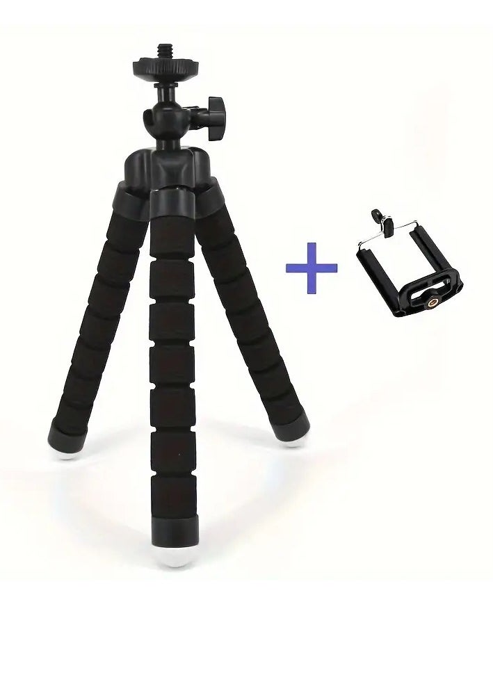 Flexible Tripod, Octopus Tripod Mobile Phone Holder Camera Bracket Tripod Support Clip for Camera GoPro Mobile Cell Phone Stand