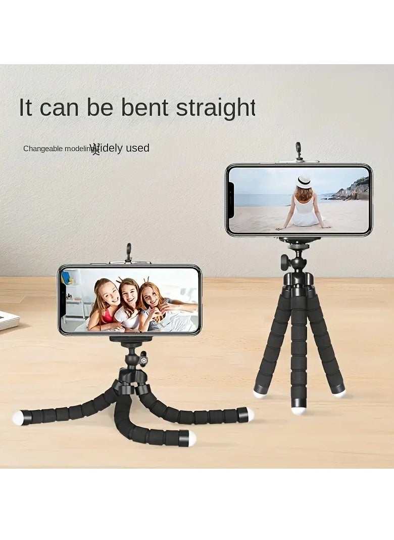 Flexible Tripod, Octopus Tripod Mobile Phone Holder Camera Bracket Tripod Support Clip for Camera GoPro Mobile Cell Phone Stand