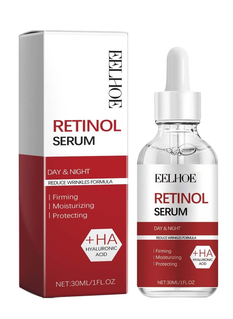 إيلهو سيروم الريتينول للوجه - سيروم للوجه ضد التجاعيد، سيروم للبقع الداكنة لتفتيح وتجديد البشرة - سيروم حمض الهيالورونيك مع الريتينول والكولاجين المُحلل، مضاد للشيخوخة، يرطب 30 مل - Image 1