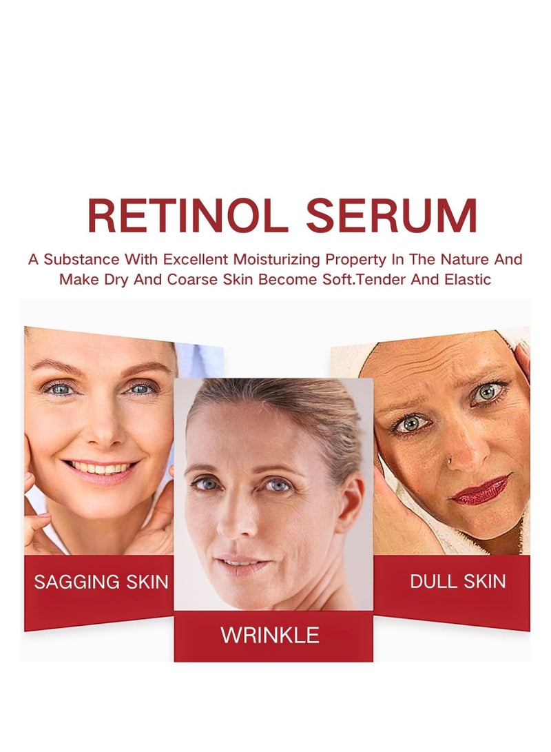إيلهو سيروم الريتينول للوجه - سيروم للوجه ضد التجاعيد، سيروم للبقع الداكنة لتفتيح وتجديد البشرة - سيروم حمض الهيالورونيك مع الريتينول والكولاجين المُحلل، مضاد للشيخوخة، يرطب 30 مل - Image 5