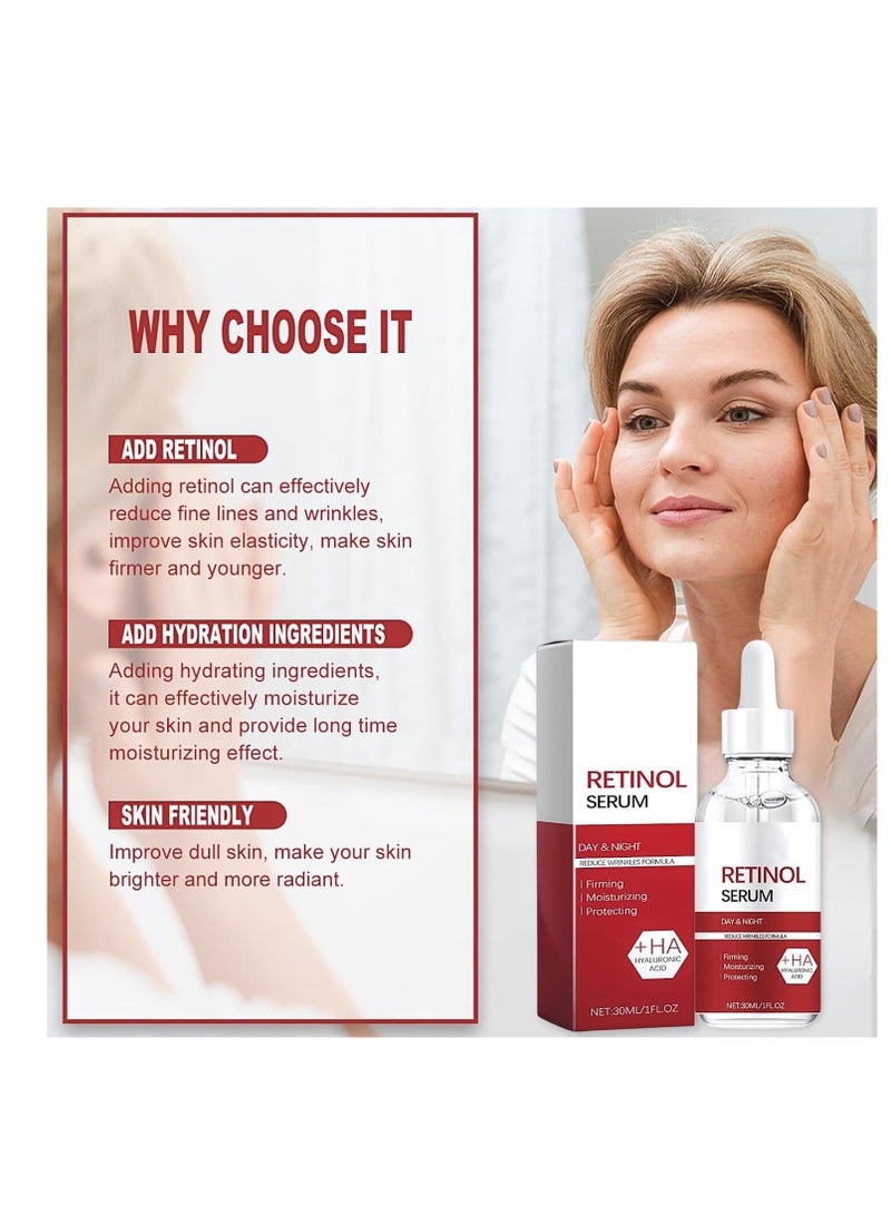 إيلهو سيروم الريتينول للوجه - سيروم للوجه ضد التجاعيد، سيروم للبقع الداكنة لتفتيح وتجديد البشرة - سيروم حمض الهيالورونيك مع الريتينول والكولاجين المُحلل، مضاد للشيخوخة، يرطب 30 مل - Image 4