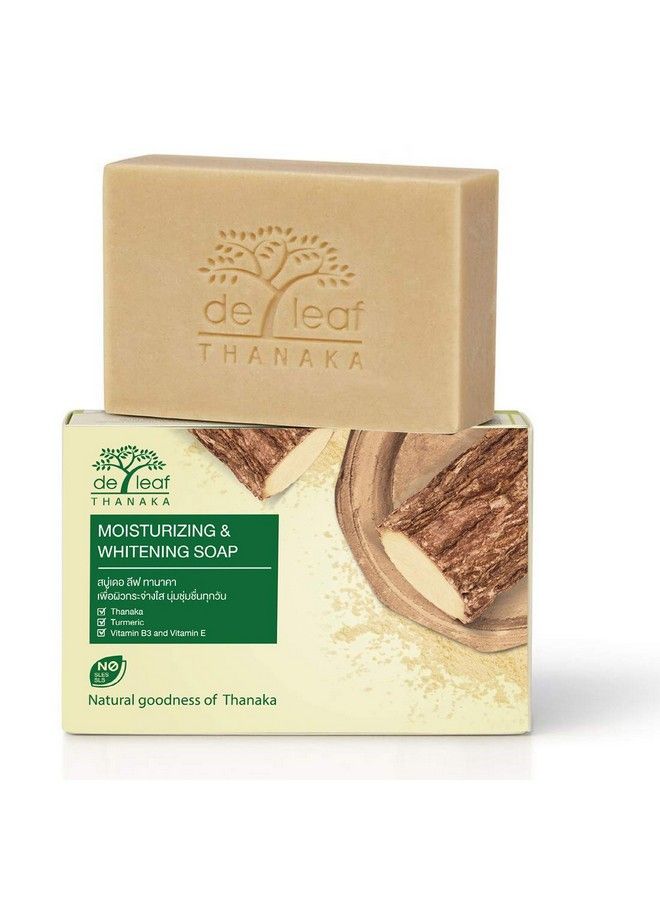 de leaf thanaka Natural Moisturizing Bar Soap Vitamin B3 E Beauty Deep Cleansing Hydration Moisturize Clean Natural Face Facial Body Skin Soap 100G 3Pack Count Thanaka 3 - Image 2