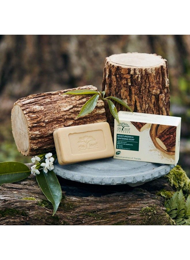 de leaf thanaka Natural Moisturizing Bar Soap Vitamin B3 E Beauty Deep Cleansing Hydration Moisturize Clean Natural Face Facial Body Skin Soap 100G 3Pack Count Thanaka 3 - Image 3