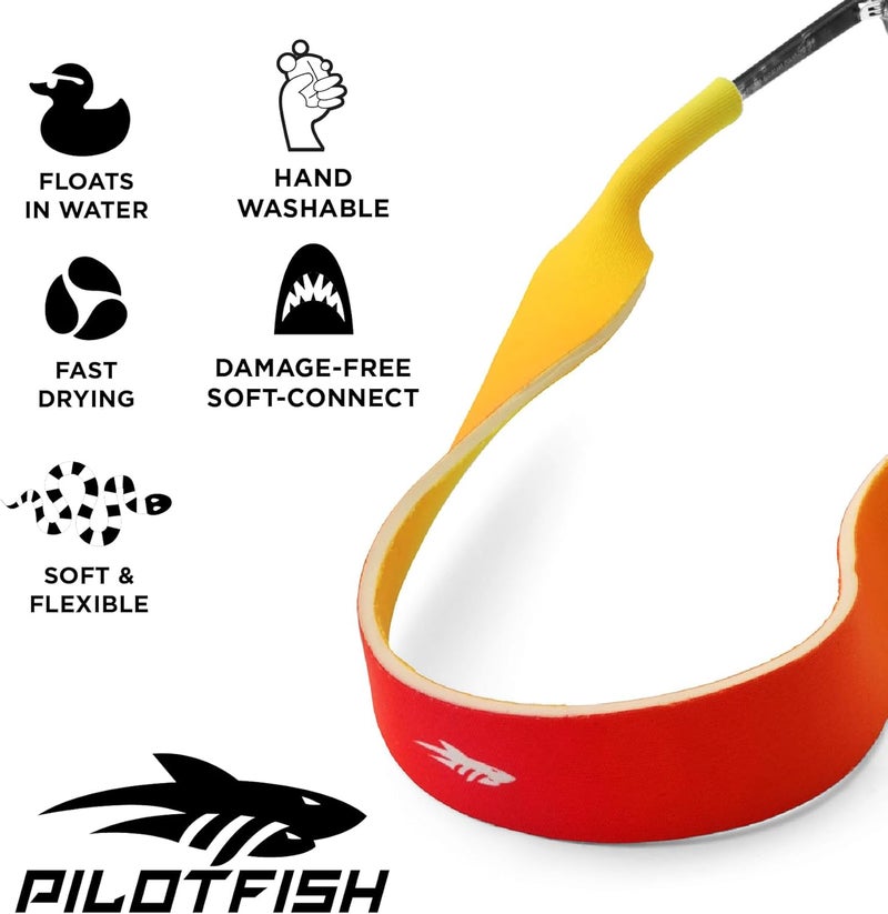 Pilotfish Neoprene Sunglasses Strap – Neoprene Eyewear Retainer, Secure Floating Sunglass Cord with Anti-Slip Ends - Image 2