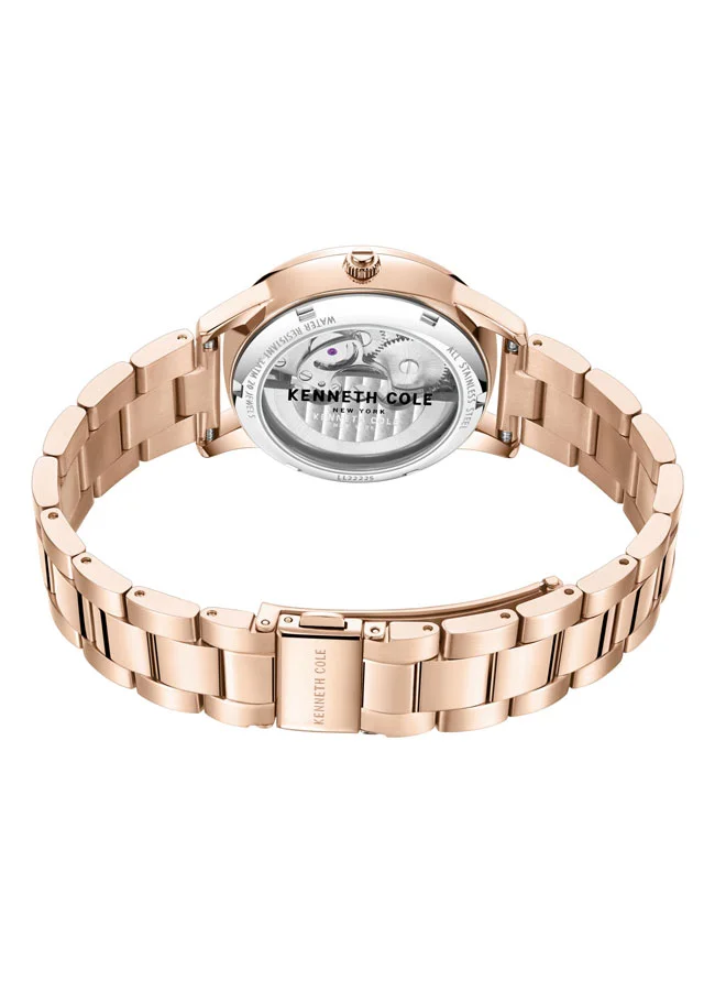 Kenneth Cole New York 36mm Automatic Women's Watch with Rose Gold Stainless Steel Bracelet