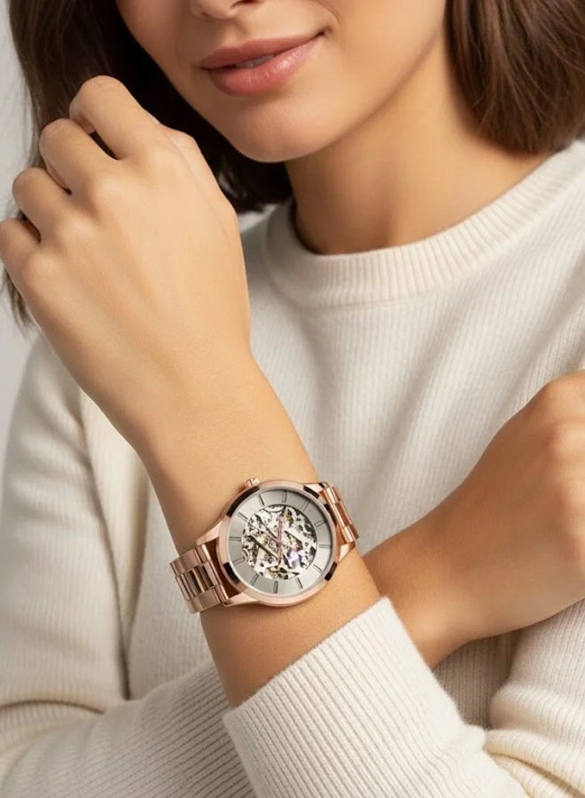 Kenneth Cole New York  Rose Gold Stainless Steel Bracelet Automatic Watch for Women 36mm for Women | Best Price UAE