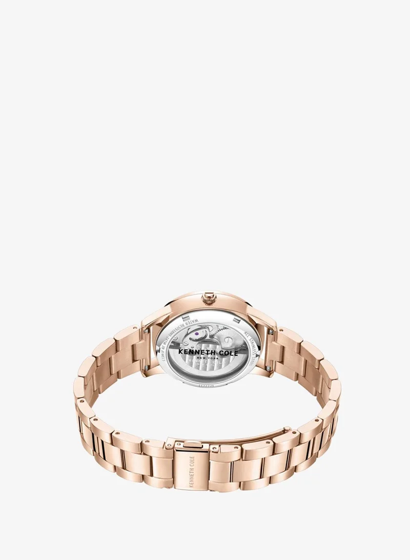 Kenneth Cole New York  Rose Gold Stainless Steel Bracelet Automatic Watch for Women 36mm for Women | Best Price UAE