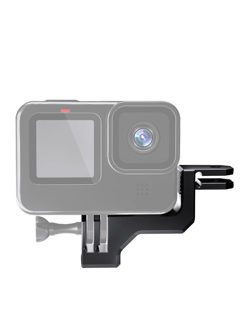 Generic - 90 Degree Aluminum Vertical Bracket Adapter Elbow Mount Compatible with GoPro Hero 12/ Hero11/ Hero10/Hero 9 Black/Case for GoPro Vertical Mount/VRT Vertical Adapter - Image 1