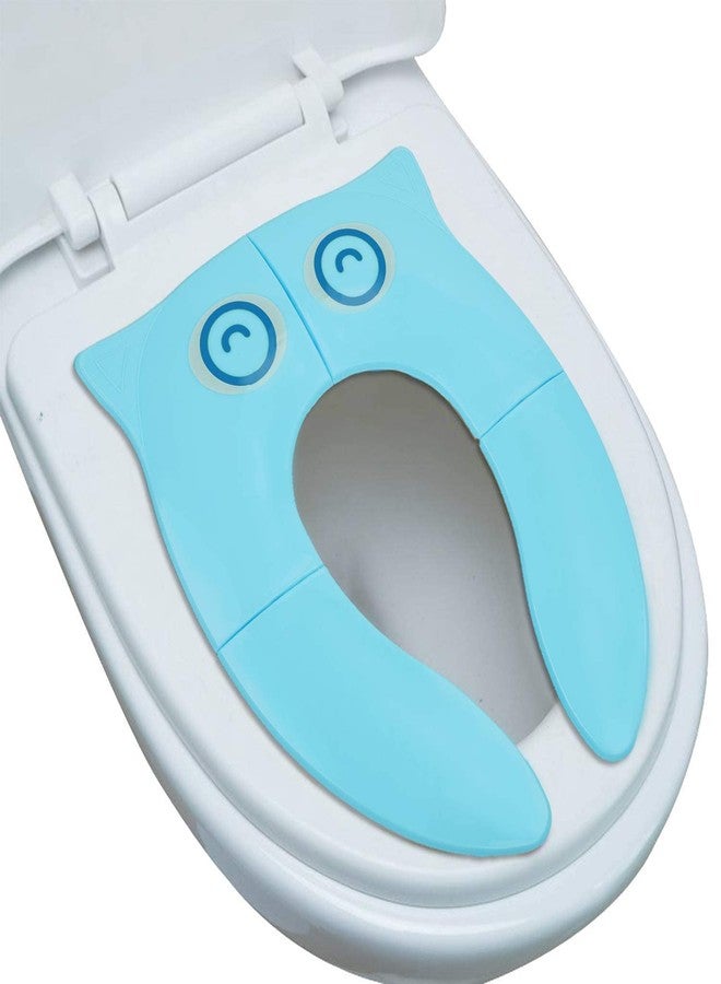 AISBUGUR Folding Toilet Training Seat for Kids Portable Toddler Potty Seat Travel Friendly Non Slip Child Toilet Cover Lightweight Baby Toilet Trainer for Restroom Hygiene Blue - Image 5