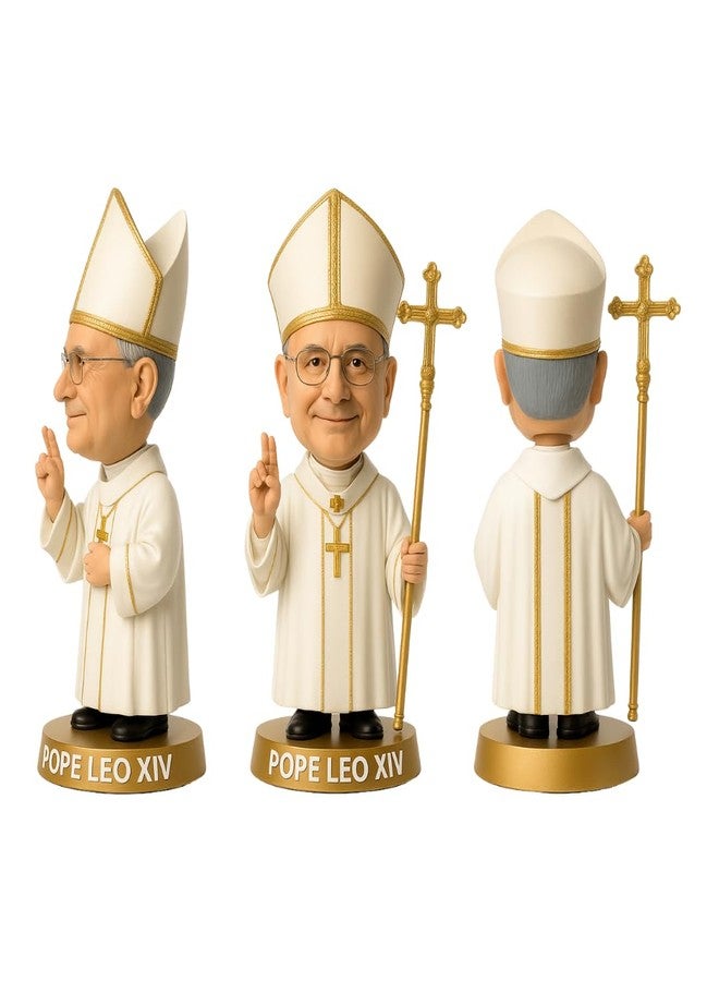 LEMONSODA Pope Leo XIV Bobblehead - 8 Inch Collectible Figure - Catholic Gift, Religious Decor, Funny Desk Accessory (Mitre) - Image 2