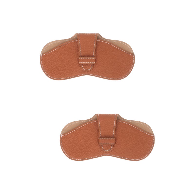 2pcs Portable Glasses Pouch Leather Glasses Case Anti-scratching Glasses Case Glasses Accessory - Image 1