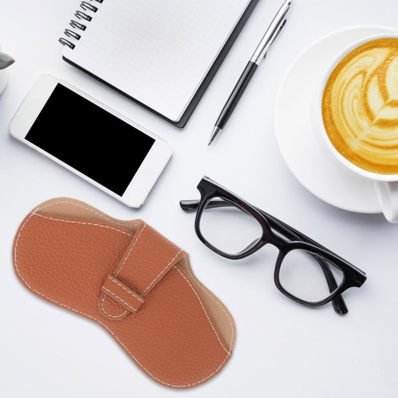 2pcs Portable Glasses Pouch Leather Glasses Case Anti-scratching Glasses Case Glasses Accessory - Image 4