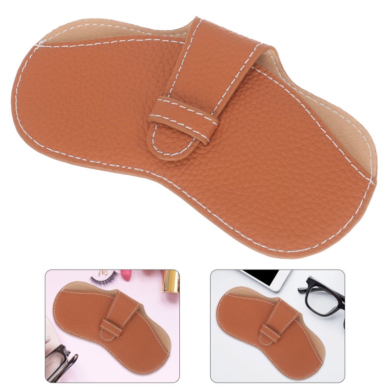 2pcs Portable Glasses Pouch Leather Glasses Case Anti-scratching Glasses Case Glasses Accessory - Image 2