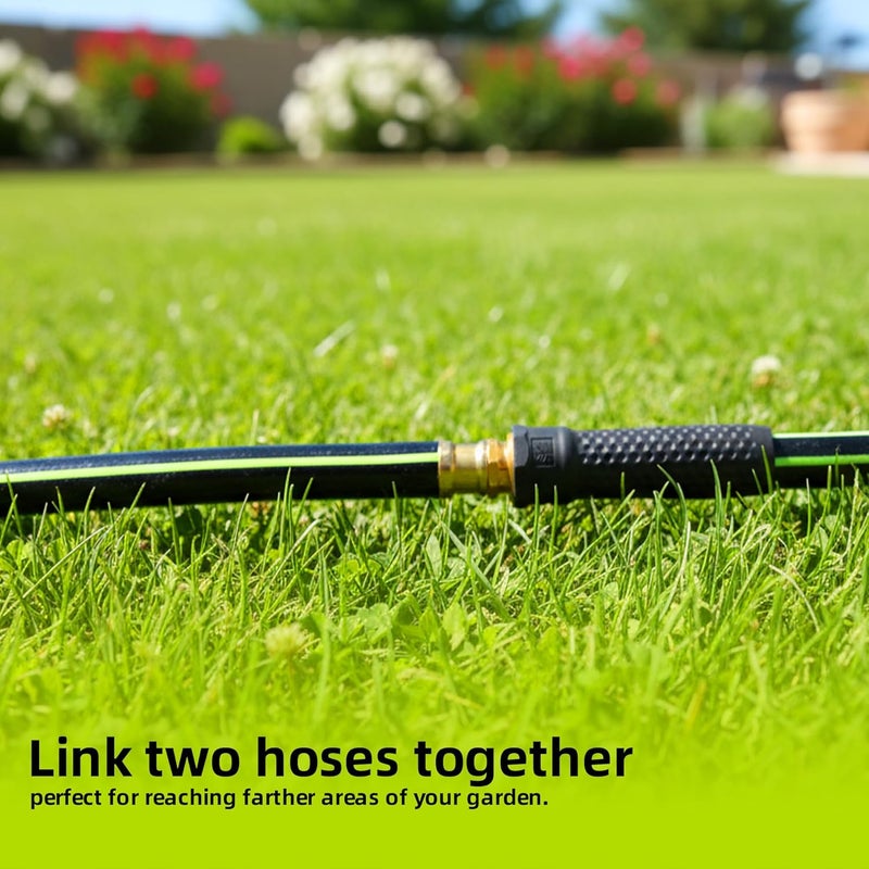 WORTH Leader Short Garden Hose 5/8 in. x 4 ft. -No Kink, Flexible, Leakproof, Both Female Fittings -Heavy Duty Durable PVC Lightweight Water Pipe with Brass Aluminum Ends for Household & Yard Use - Image 4
