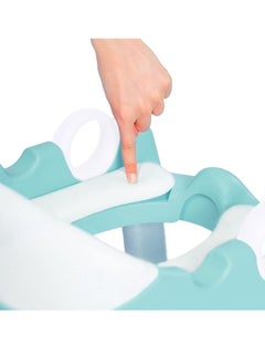 Gonice Toddler Kid Children Toilet Training Seat Chair with Handles,Height Adjustable,Non-Slip Wide Step(Blue)  - Image 5