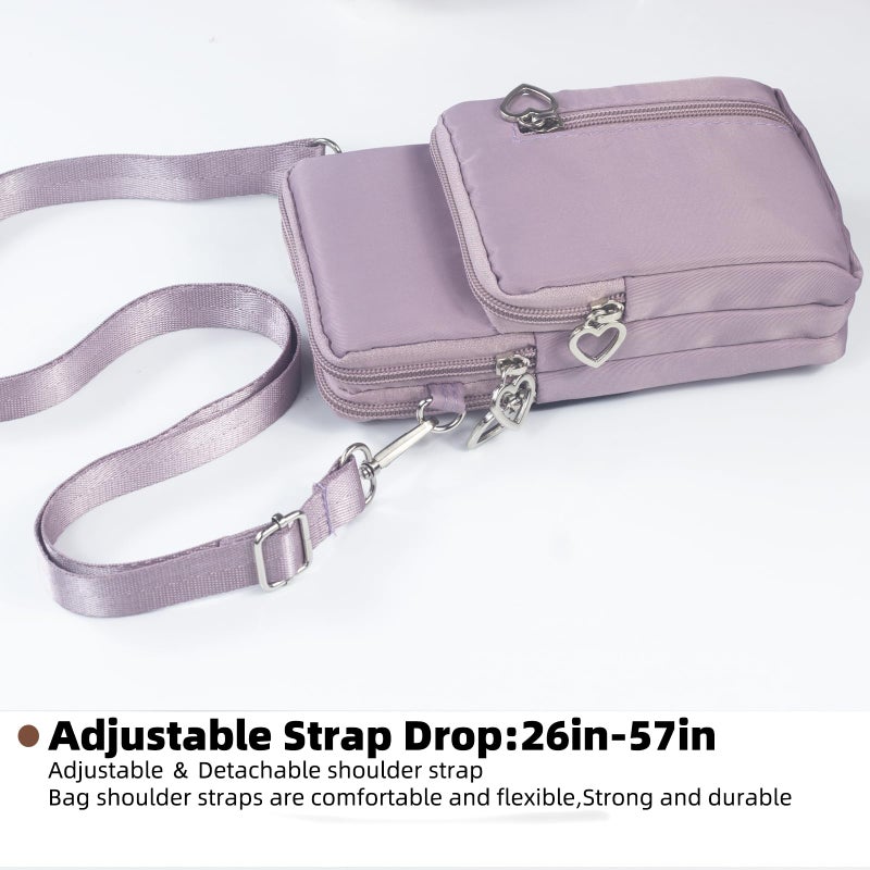 JANKS Crossbody Wallet Phone Bag for Women, Nylon Small Crossbody Shoulder Bag Arm Bag, Cell Phone Purse, Mini Wallet with Adjustable Strap - Image 3