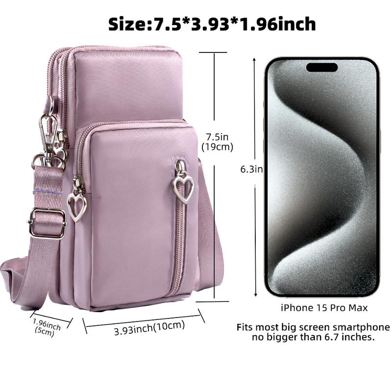 JANKS Crossbody Wallet Phone Bag for Women, Nylon Small Crossbody Shoulder Bag Arm Bag, Cell Phone Purse, Mini Wallet with Adjustable Strap - Image 2