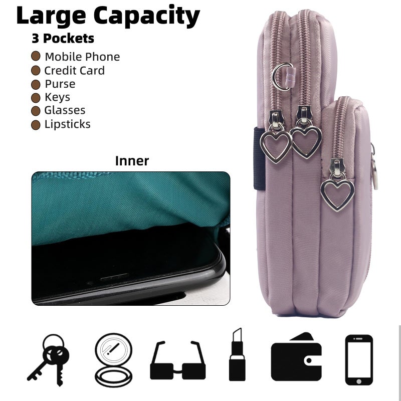 JANKS Crossbody Wallet Phone Bag for Women, Nylon Small Crossbody Shoulder Bag Arm Bag, Cell Phone Purse, Mini Wallet with Adjustable Strap - Image 4