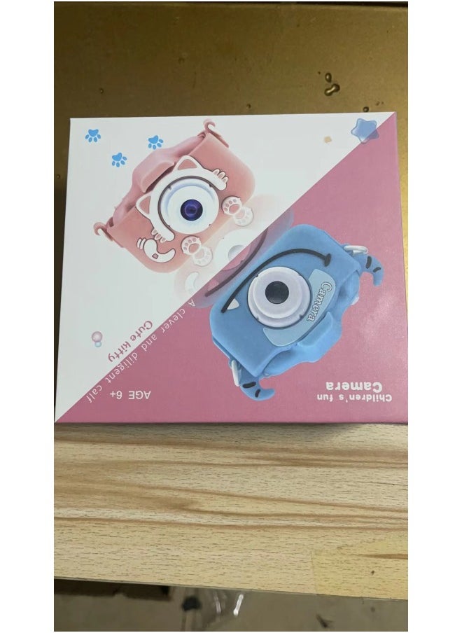 Generic X5S Kids Camera HD X2 Camera Video Small SLR Dual Camera Mini Toy Kids Gift-Body Color:X5s Hd Dual Camera + Cat Set Pink  - Image 1