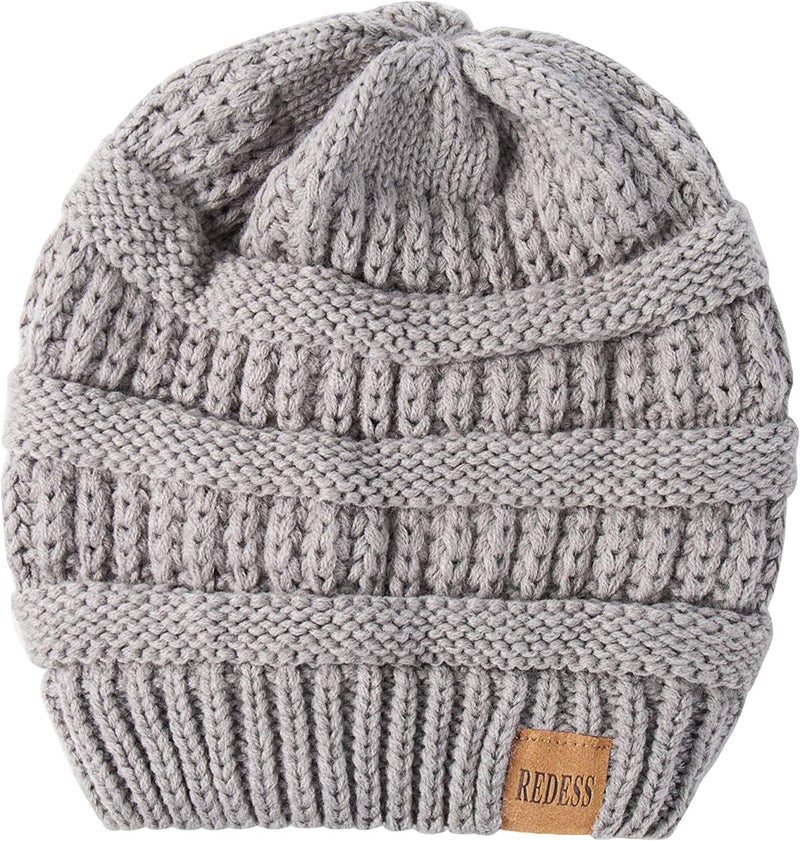REDESS Slouchy Beanie Hat for Women Winter Warm Chunky Soft Oversized Cable Knit Cap - Image 4