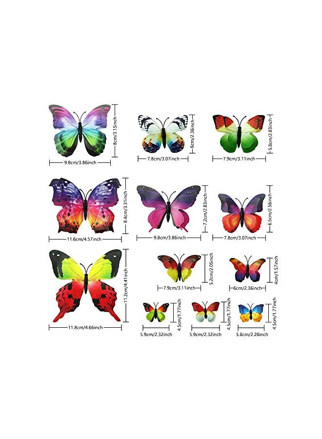 Zaboon 96PCS Butterfly Wall Mural Stickers - 3D Butterflies Decor Decals for Wall Removable Home Decoration Kids Room Bedroom Decor - Image 2