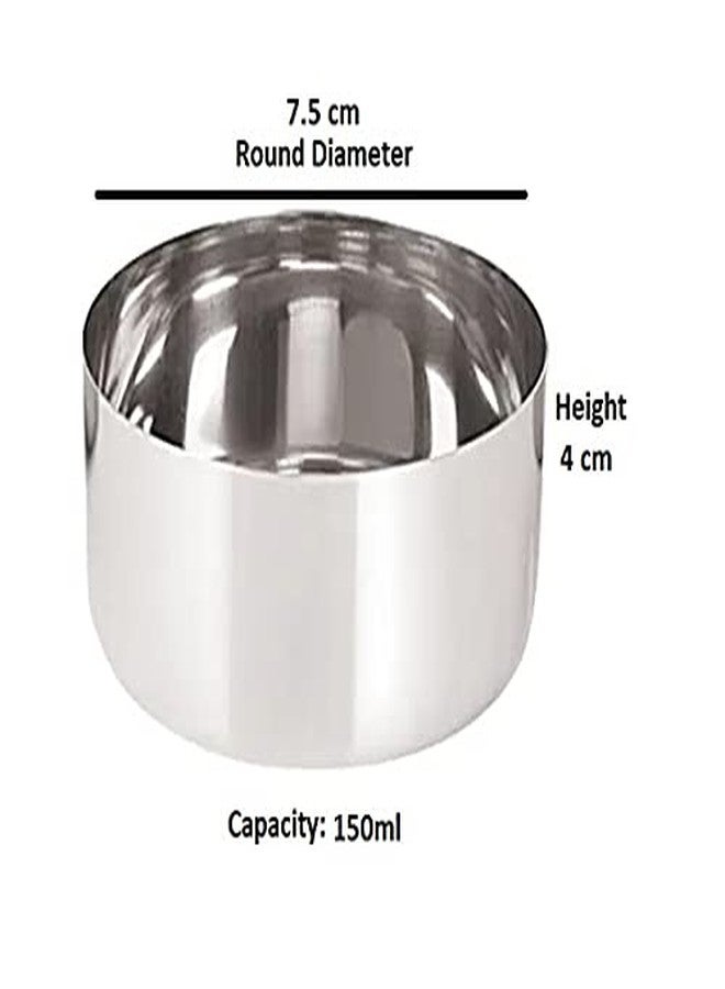 MARWALL Stainless Steel Vati/Katori, Set of 6 pcs, Capacity -150ml - Image 4