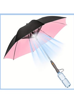 Generic 1 Piece of Premium 3-in-1 UV Protection Umbrella with Fan and Spray - Portable, Windproof, and Water-Resistant - Perfect for Outdoor Activities and Hot Summer Days  - Image 1