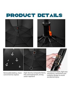 Generic 1 Piece of Premium 3-in-1 UV Protection Umbrella with Fan and Spray - Portable, Windproof, and Water-Resistant - Perfect for Outdoor Activities and Hot Summer Days  - Image 3