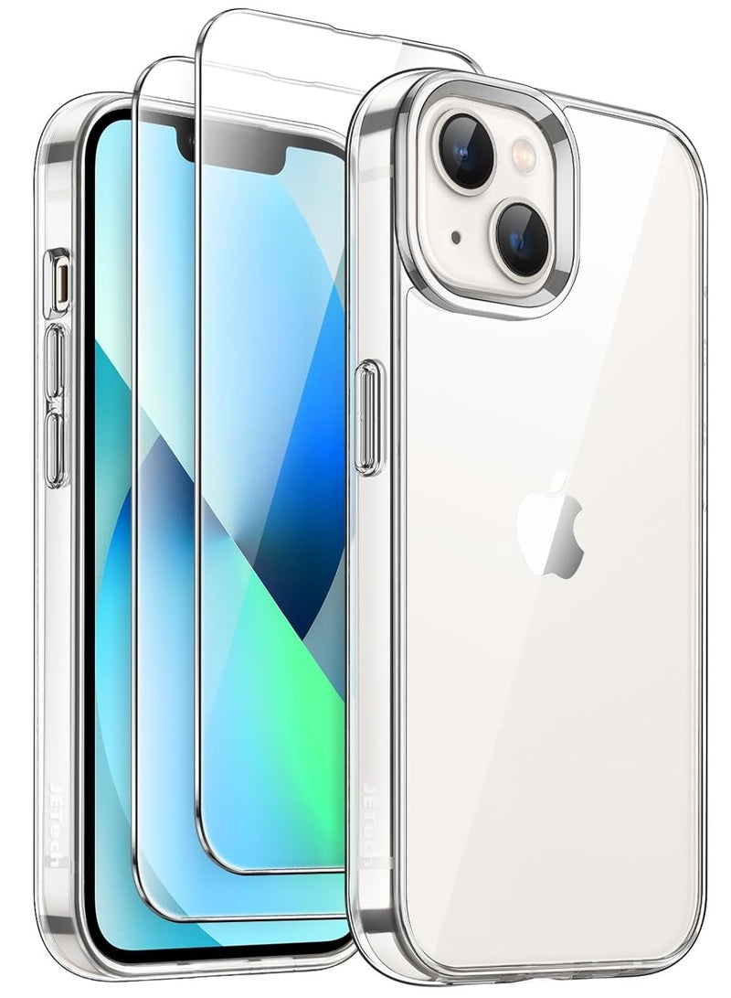 ELTRAZONE 3-in-1 iPhone 13 Mini Case with 2 Tempered Glass Screen Protectors – Non-Yellowing Shockproof Bumper Cover - Image 1