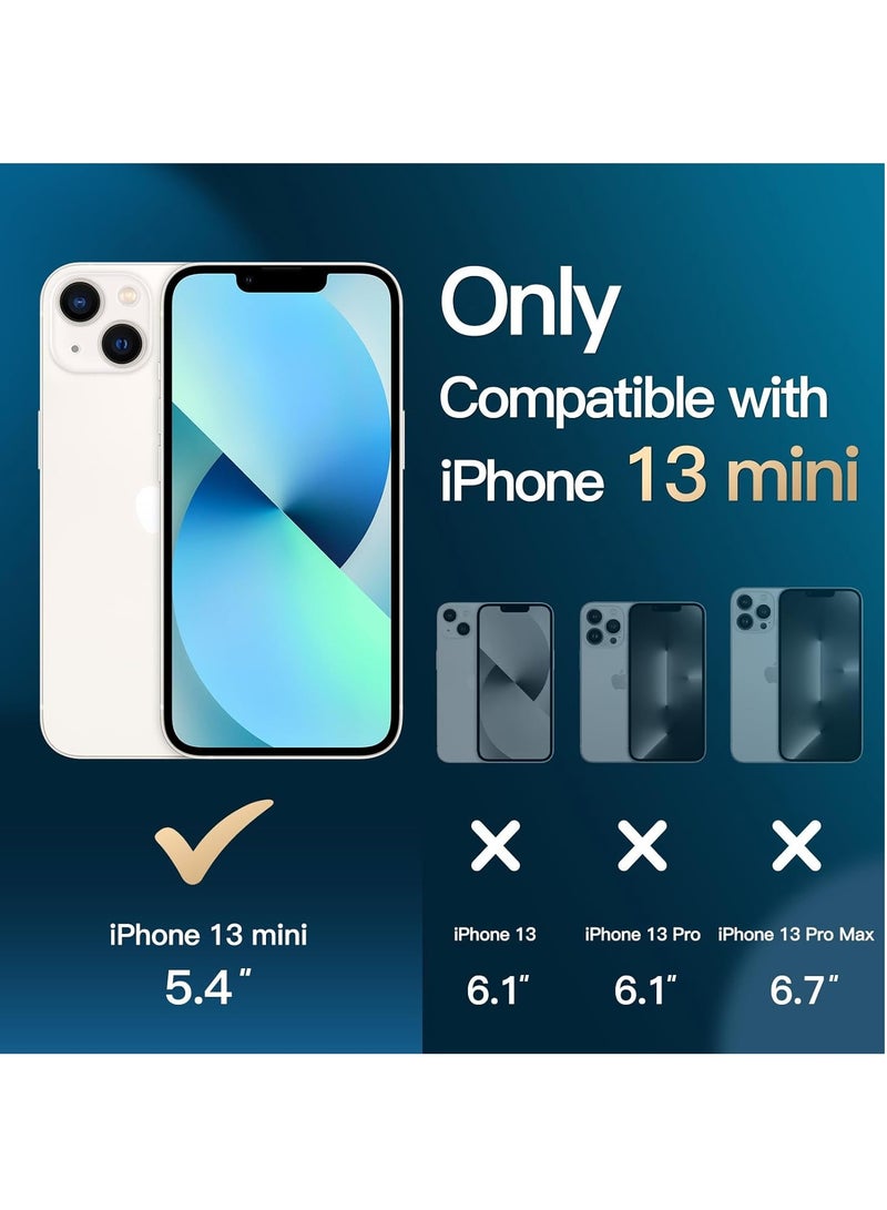 ELTRAZONE 3-in-1 iPhone 13 Mini Case with 2 Tempered Glass Screen Protectors – Non-Yellowing Shockproof Bumper Cover - Image 2